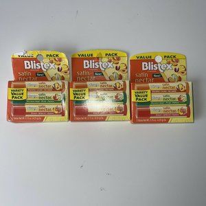 Blistex Lip Moisturizer Satin Nectar Variety Value Pack of 3 LOT BUNDLE 4